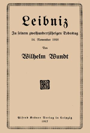 [Gutenberg 60879] • Leibniz: Zu seinem zweihunderjährigen Todestag 14. November 1916